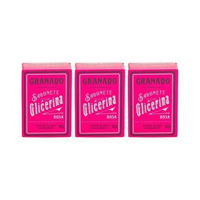 Sabonete Granado 90G Glicerina Rosa-Kit C/3Un