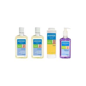 Kit Granado Babe Lavanda Shampoo+Cond+Talco+Sab Liq