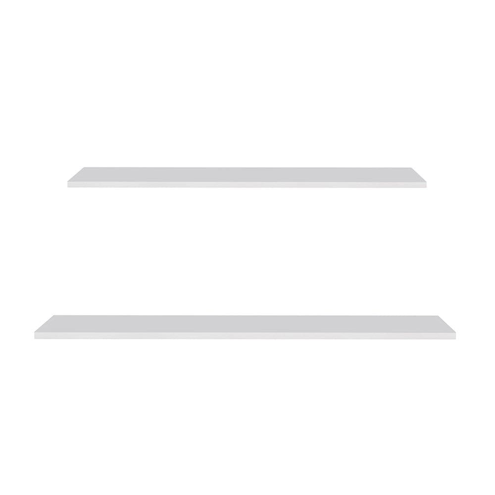 Prateleira Flutuante Para Banheiro Kit 2 com Suporte Invisível CP1 Yara Branco - Lumil