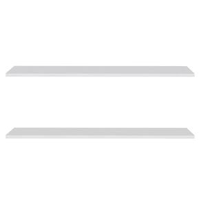Prateleira Flutuante Multiuso Kit 2 Suporte Invisível 68cm Yara Branco - Lumil