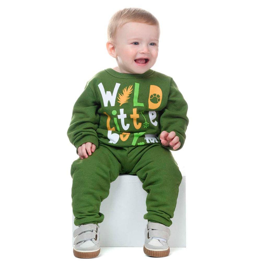 roupinha de bebê conjunto Moletom infantil masculino felpudo Blusão e calça