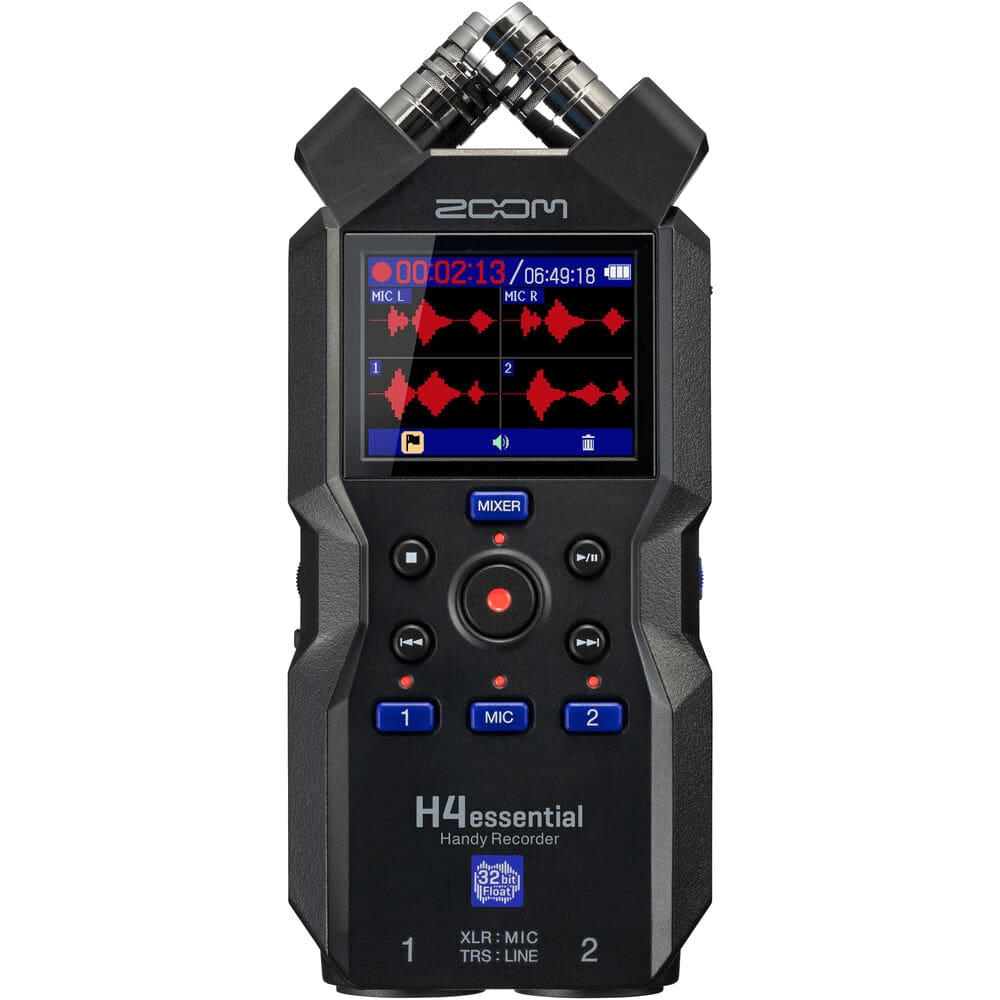 Gravador Áudio Portátil Zoom H4essential Flutuante 32 Bits e 4 Faixas