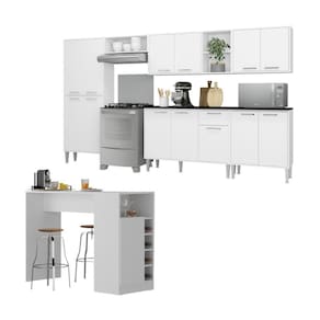 Armário de Cozinha Modulado com Bancada Americana Xangai Multimóveis MP2206