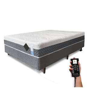 Colchão De Látex Articulado Cinza 20cm Box Casal 138x188cm