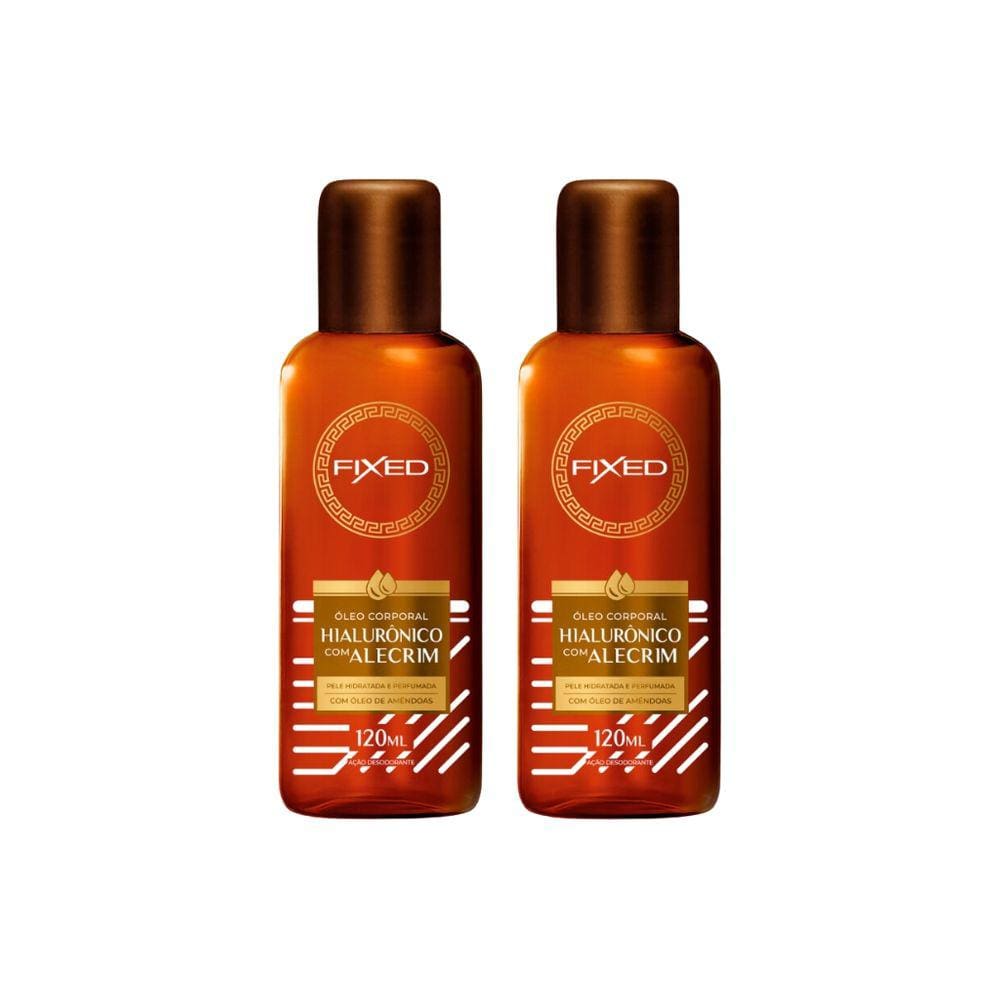 Oleo Fixed Corporal Hialuronico Com Alecrim 120ml-Kit C/ 2un