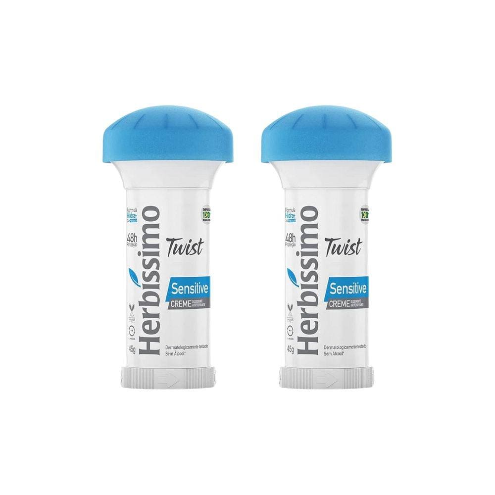 Desodorante Herbissimo Stick Creme Sensitive 45g - Kit C/2un