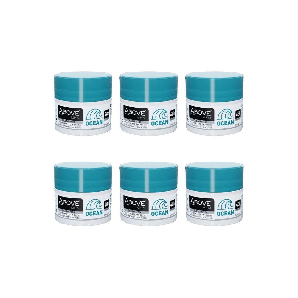 Desodorante Creme Above Elements Ocean 50g-Kit C/6un