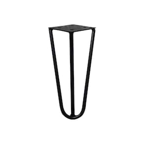Pé De Metal 15 Cm Hairpin Legs Mesas De Centro Puffs Preto