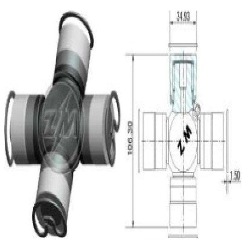 Cruzeta Cardan Vw 7110-8140-mb 709-710-912 35x106 | Casas Bahia