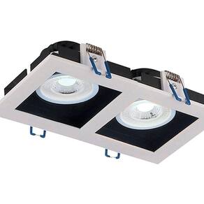 Spot Led Taschibra Quadrado Recuado Duplo Embutir Frame 10w Bivolt 6500k Luz Fria