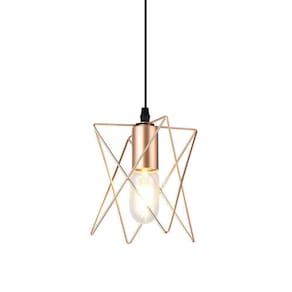 Lustre Pendente Taschibra Aramado Treliça Cobre E27 Bivolt