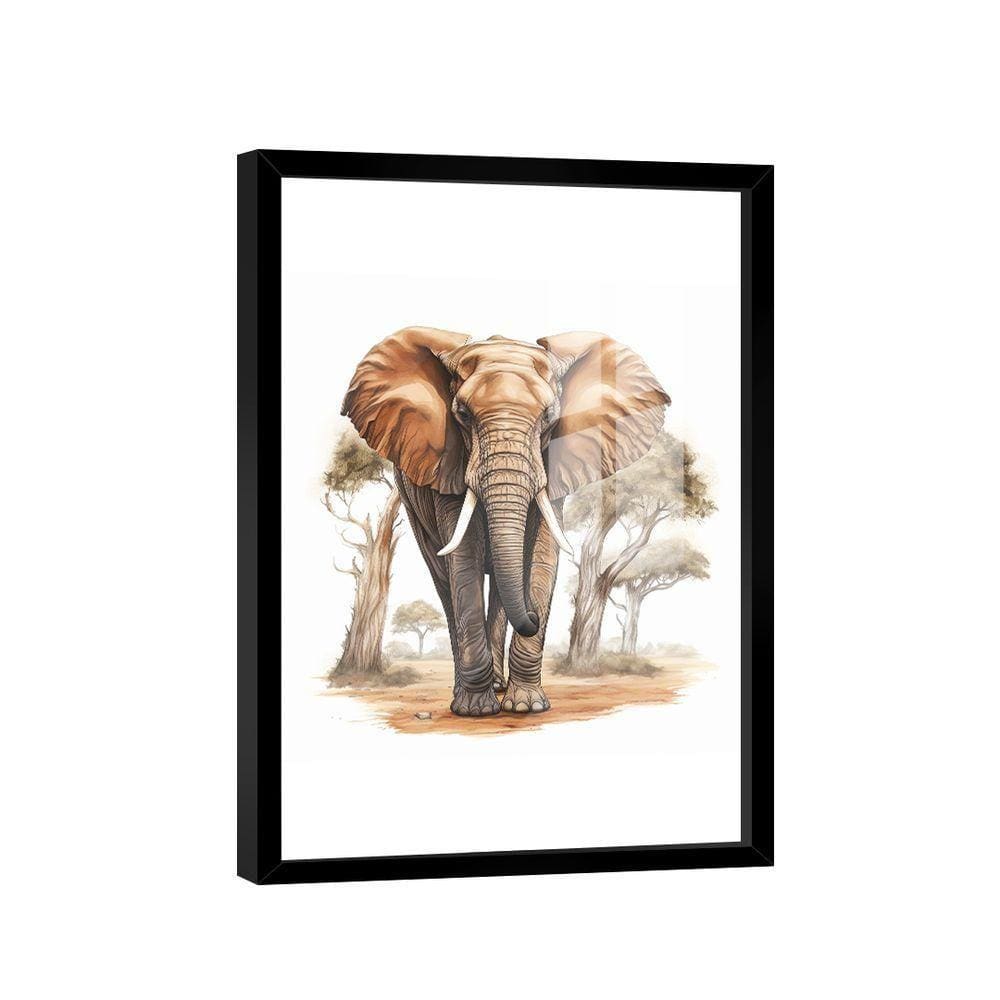 Quadro Elefante Aquarela -- Br Artes