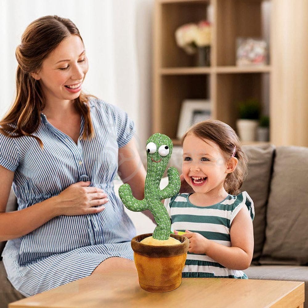 Brinquedo Cacto Dançante Pelúcia 120 Músicas Fala Repete Usb
