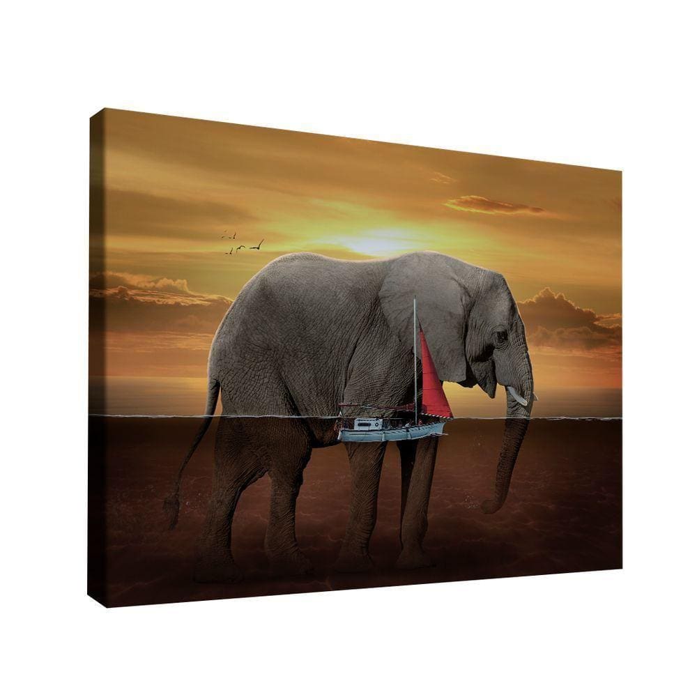 Quadro Decorativo Elefante Aquático