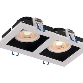Spot Led Taschibra Quadrado Recuado Duplo Embutir Frame 10w Bivolt 3000k Luz Quente