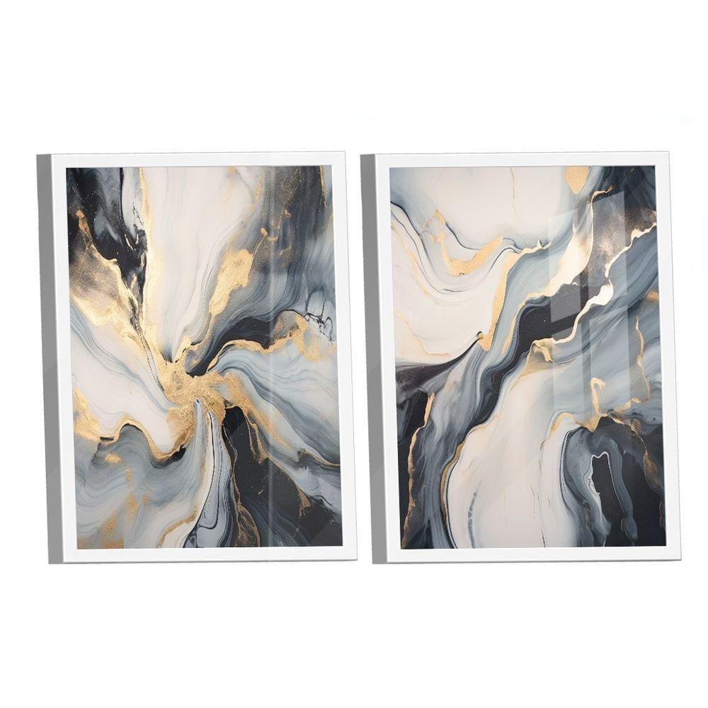 Dupla De Quadros Black Gold -- Br Artes