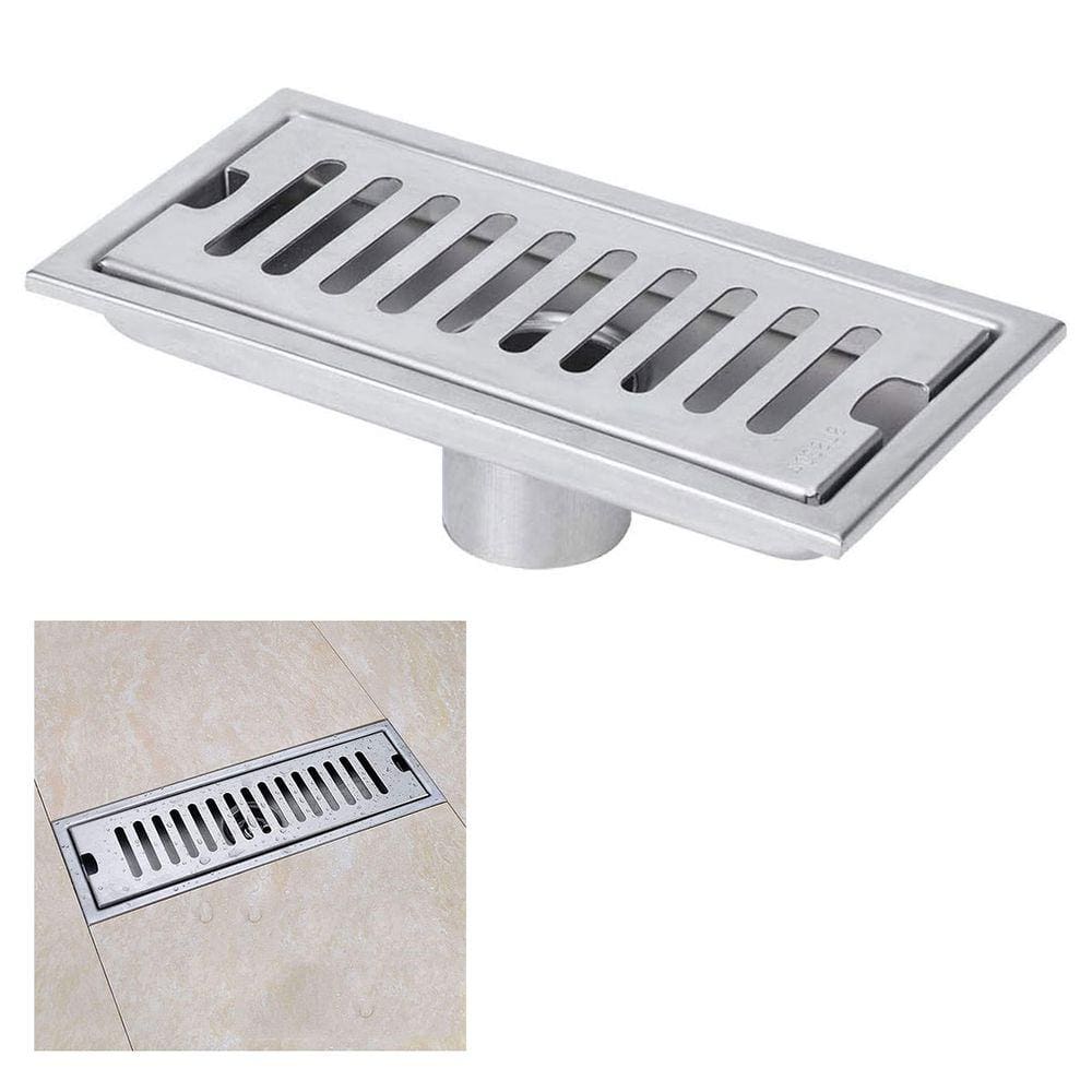 Ralo Linear 20cm Inox Banheiro Area Externa Lavabo Higienico Anti Odor Anti Inseto Resistente Duravel