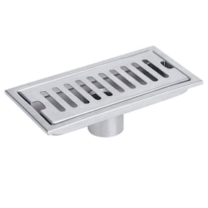 Ralo Linear 20cm Aço Inox Banheiro Anti Odor Anti Inseto Area Externa Lavabo Piscina Quintal Higienico Seguro Resistente