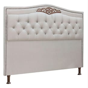 Cabeceira Estofada Holanda 1,95 King Size Linho Shop das Cabeceiras