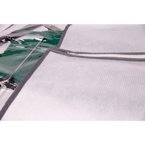 Capa Protetora Para Roupas Sociais e Casacos Vizapi Classic 150x55cm Branco Cinza