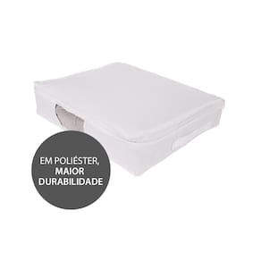 Organizador Para Roupas de Cama Mesa e Banho P Vizapi Exclusive 45x40x9cm Branco