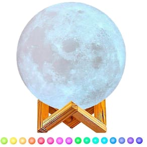 Luminária 3D Lua Cheia Com Umidificador E Aromatizador Decoração Criativa