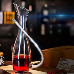 Decanter Vinho 1500Ml Alça Transversal Adornada Brilhantes