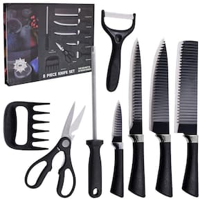Conjunto De Facas 8 Pcs Profissional Churrasco Cozinha Inox
