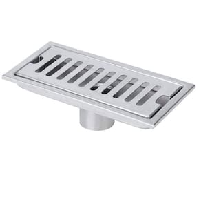 Ralo Linear 20cm Aço Inox Banheiro Lavabo Area Externa Anti Odor Anti Inseto Piscina Quintal Resistente