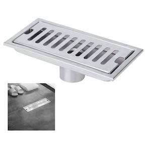 Ralo Linear Aço Inox 20cm Banheiro Lavabo Area Externa Anti Odor Anti Inseto Quintal Piscina Seguro Resistente Higienico