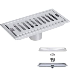 Ralo Linear 20cm Inox Banheiro Area Externa Lavano Anti Odor Anti Inseto Piscina Quintal Higienico