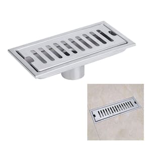 Ralo Linear Aço Inox 30cm Banheiro Lavabo Area Externa Anti Odor Anti Inseto Quintal Piscina