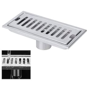 Ralo Linear Aço Inox 20cm Banheiro Lavabo Anti Odor Anti Inseto Area Externa Quintal Piscina Resistente
