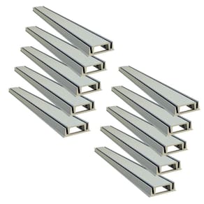 Kit 10 Grelha Linear Invisível Com Caixilho Bege 100x8cm