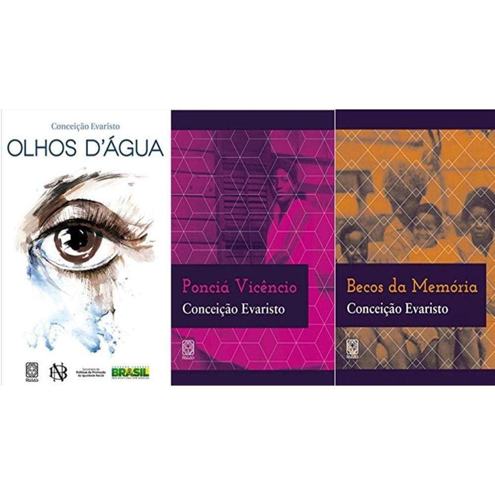 Kit 3 Livros Conceição Evaristo Olhos D`Agua + Becos Da