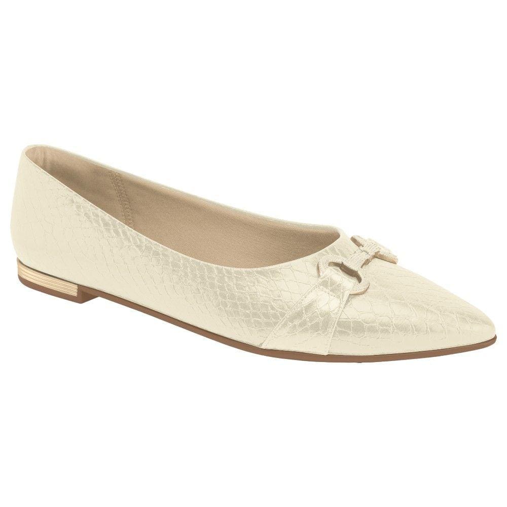 Sapatilha Bico Fino Piccadilly 274094 Feminino - Off White