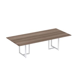 Mesa Reunião 2600x1200mm Mr2600p25tub Walnut/Branco