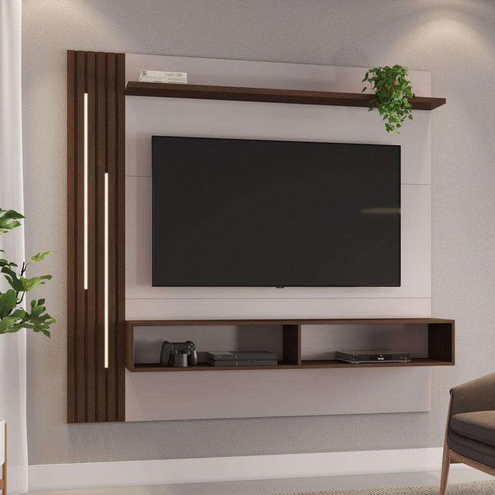 Painel para Tv até 65 Polegadas Agrado Candian Off/Café