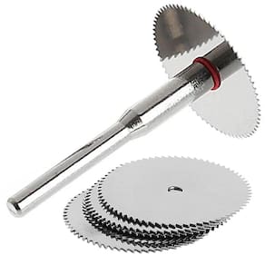 Kit 5 Lâmina De Serra 25Mm Aço Inox Haste 3Mm Micro Retífica