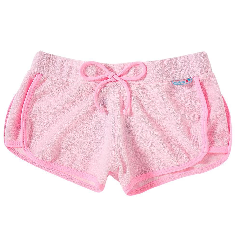 Shorts Praia Infantil Atoalhado Rosa Claro Tip Top