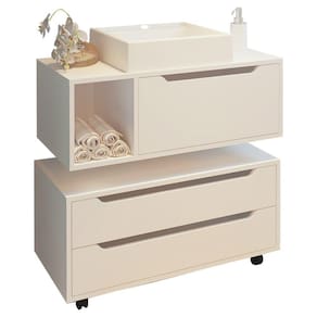Conjunto 3 Peças Para Banheiro BN3600X43X44 Branco Tecno Mobili