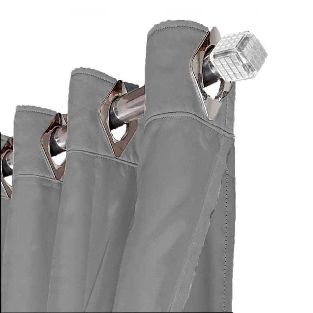 Cortina Blackout Em Tecido Ana 6,30X2,60 Corta Luz Cinza