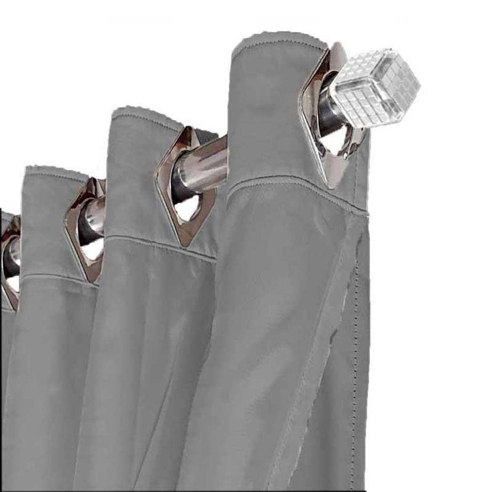 Cortina Blackout Tecido Ana 4,30 X 2,70 Corta Luz Cinza