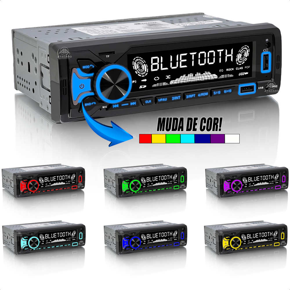 Som Automotivo Radio De Carro Potente 4x65w Melhor Que Paine
