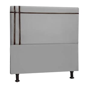 Cabeceira Estofada Royal 140cm Linho com Fita Marrom Claro Shop das Cabeceiras
