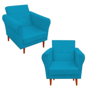 Kit 02 Poltronas Decorativas Danny Turquesa