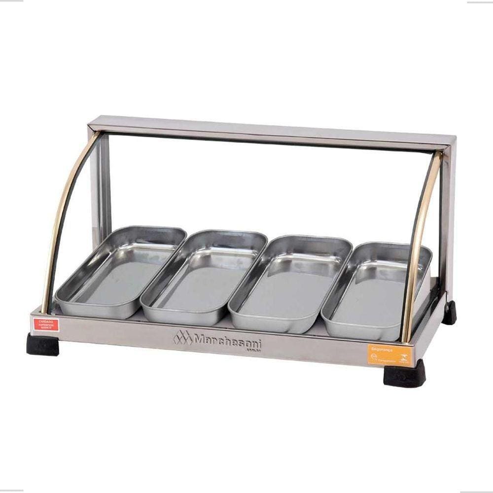 Estufa Vitrine Aquecedora Para Salgados 4 Bandejas 220v