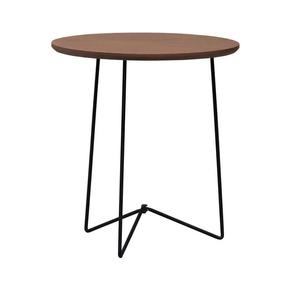 Mesa Lateral Gabi ø420x455 Preto-amêndoa