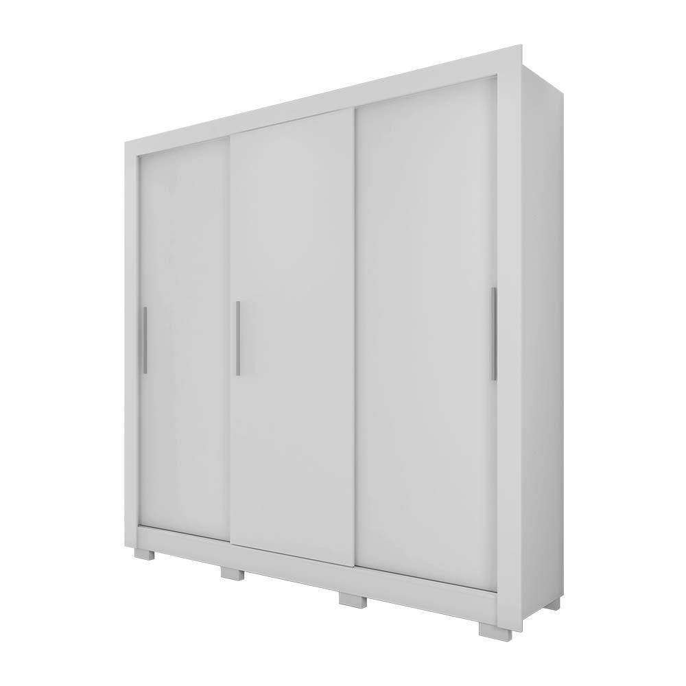 Guarda Roupa Casal 3 Portas De Correr Branco Santiago Caemmun - Branco