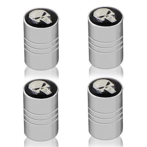 Kit 4 Tampas Para Bico Válvula De Pneu Caveira
